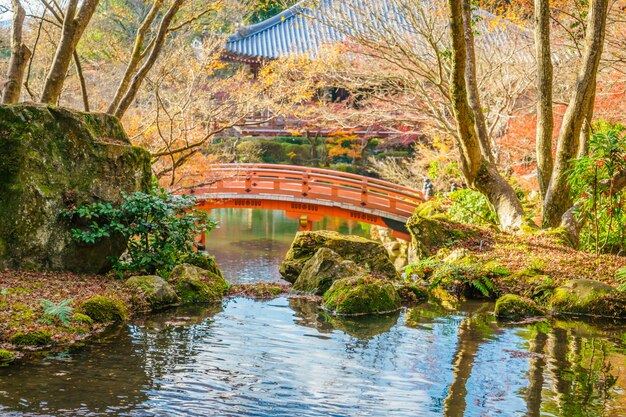 Photo gratuite du temple daigo-ji en automne, kyoto, japon