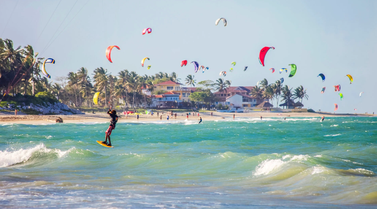 Cabarete is a world-class destination for windsurfing and kitesurfing due to its year-round trade winds.
