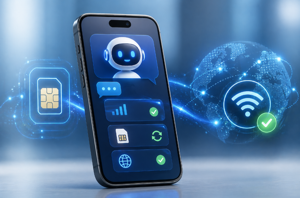 AI support doesn't just answer&mdash;it proactively fixes connection issues in real-time.
