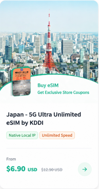 ByteSIM Japan 5G Ultra Unlimited eSIM