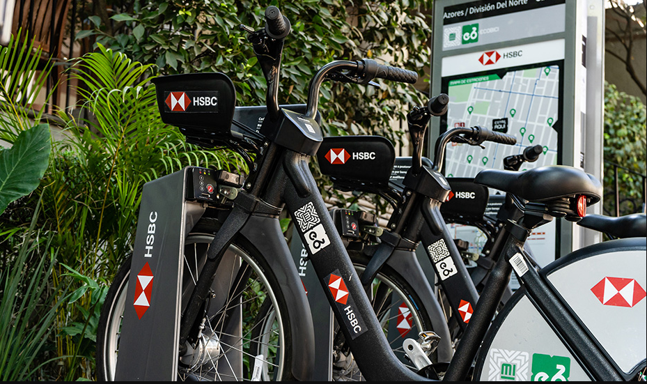 ECOBICI bikeshare system coverage map in CDMX