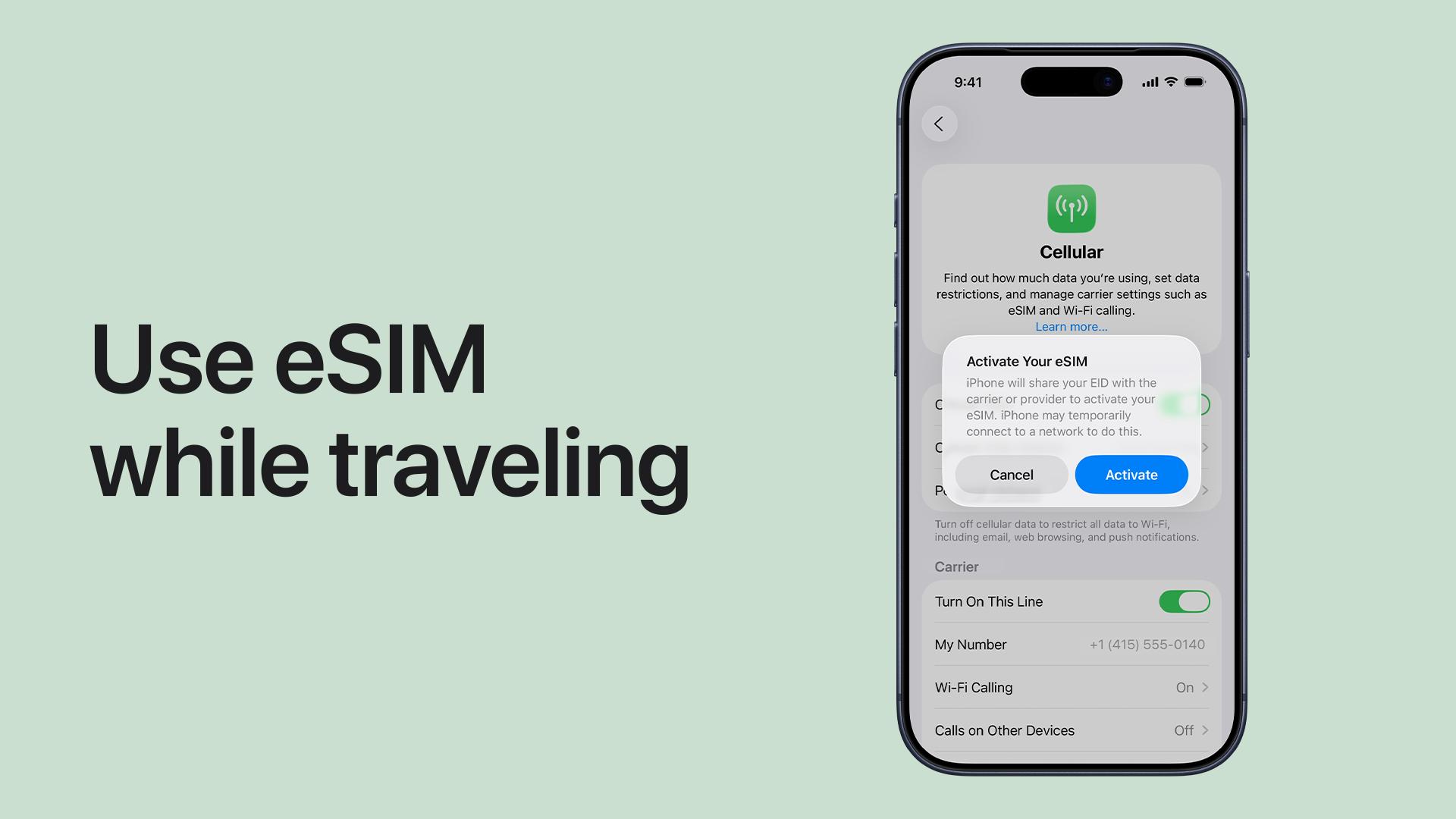 iPhone with eSIM