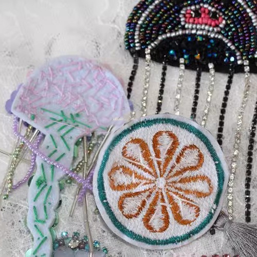 3D Beaded Clothing Patch Accessories BA0114-Lace Fabric Shop