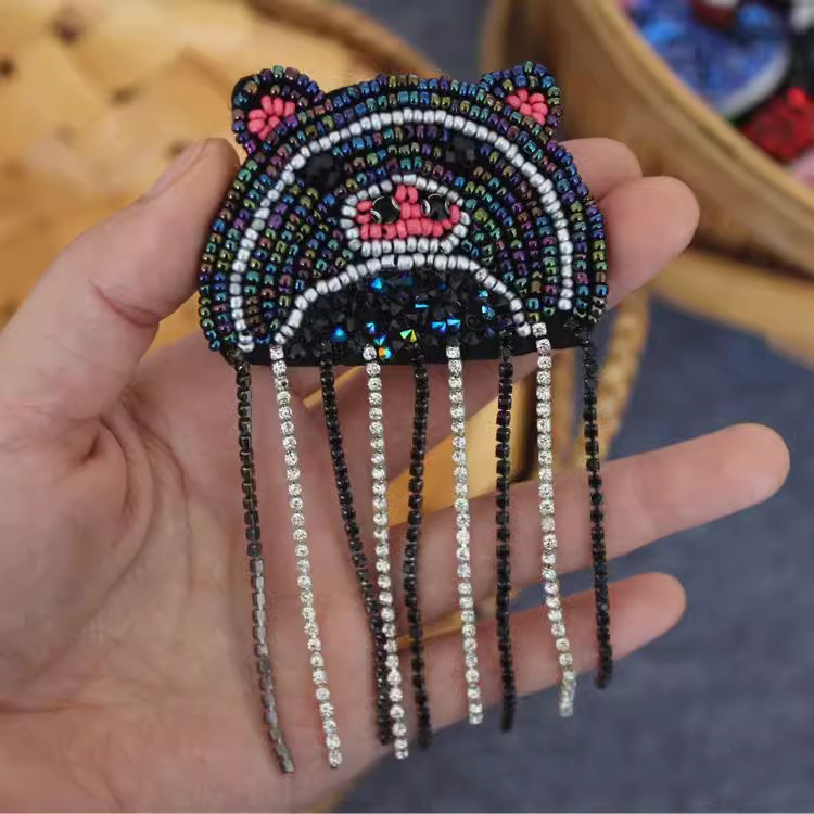 3D Beaded Clothing Patch Accessories BA0114-Lace Fabric Shop