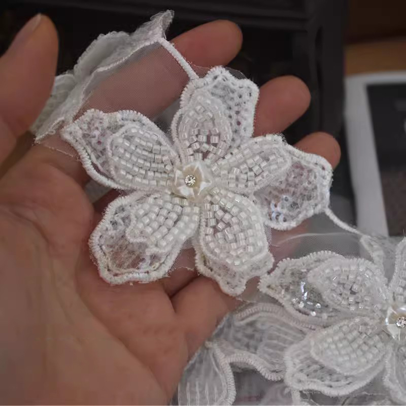 3D Beaded Floral Cloth Decoration BT0017