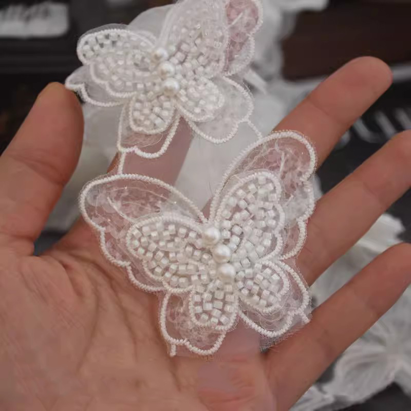 3D Beaded Floral Cloth Decoration BT0017