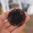 D#Black Flower 4.6 cm