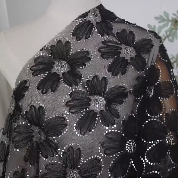 3D Floral Fabric Half Yard Width 150cm TF0122