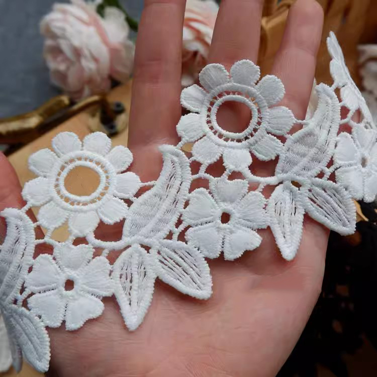3D Lace Trim Fabric Floral Decoration LT0167