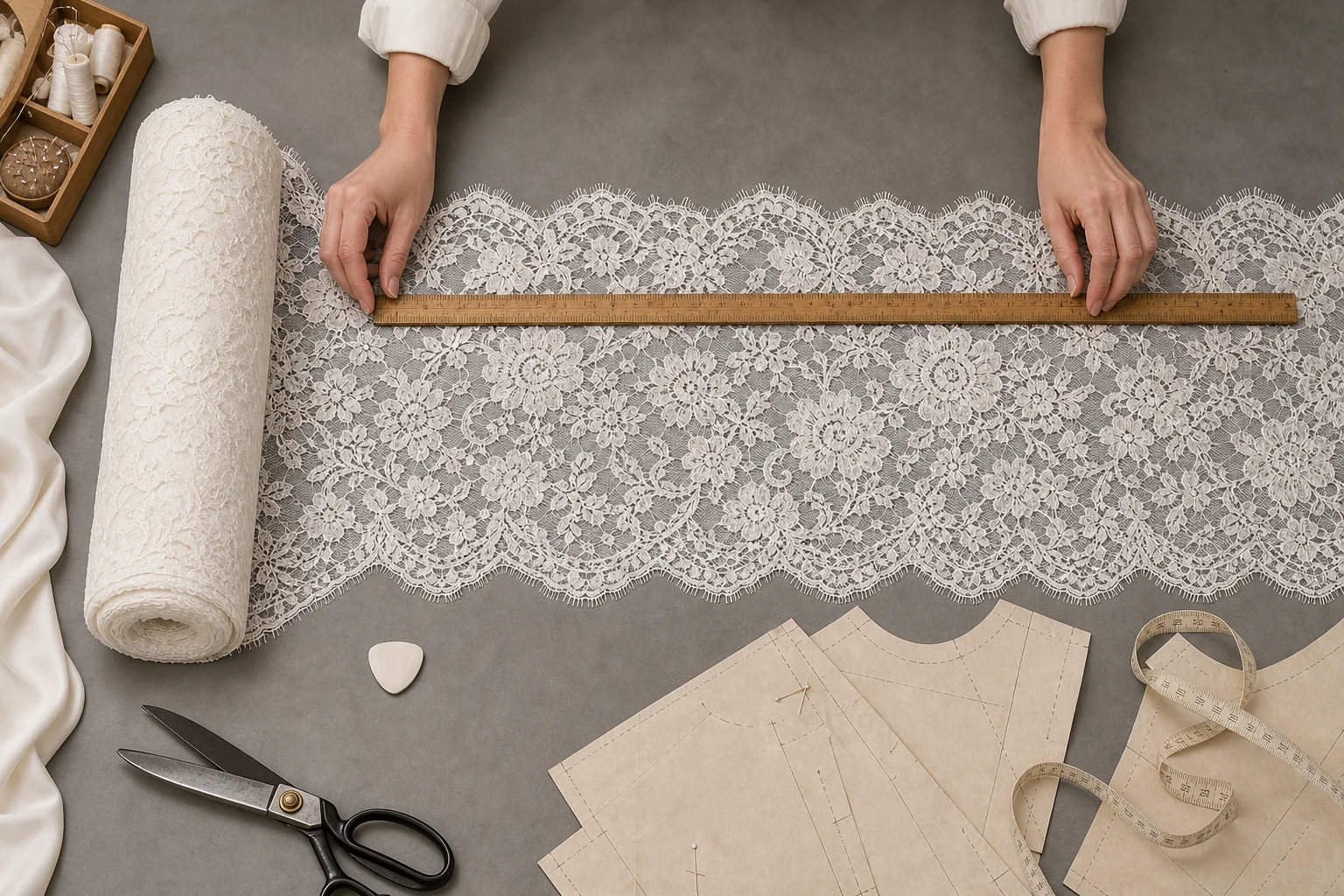 Measuring Lace Yardage Guide