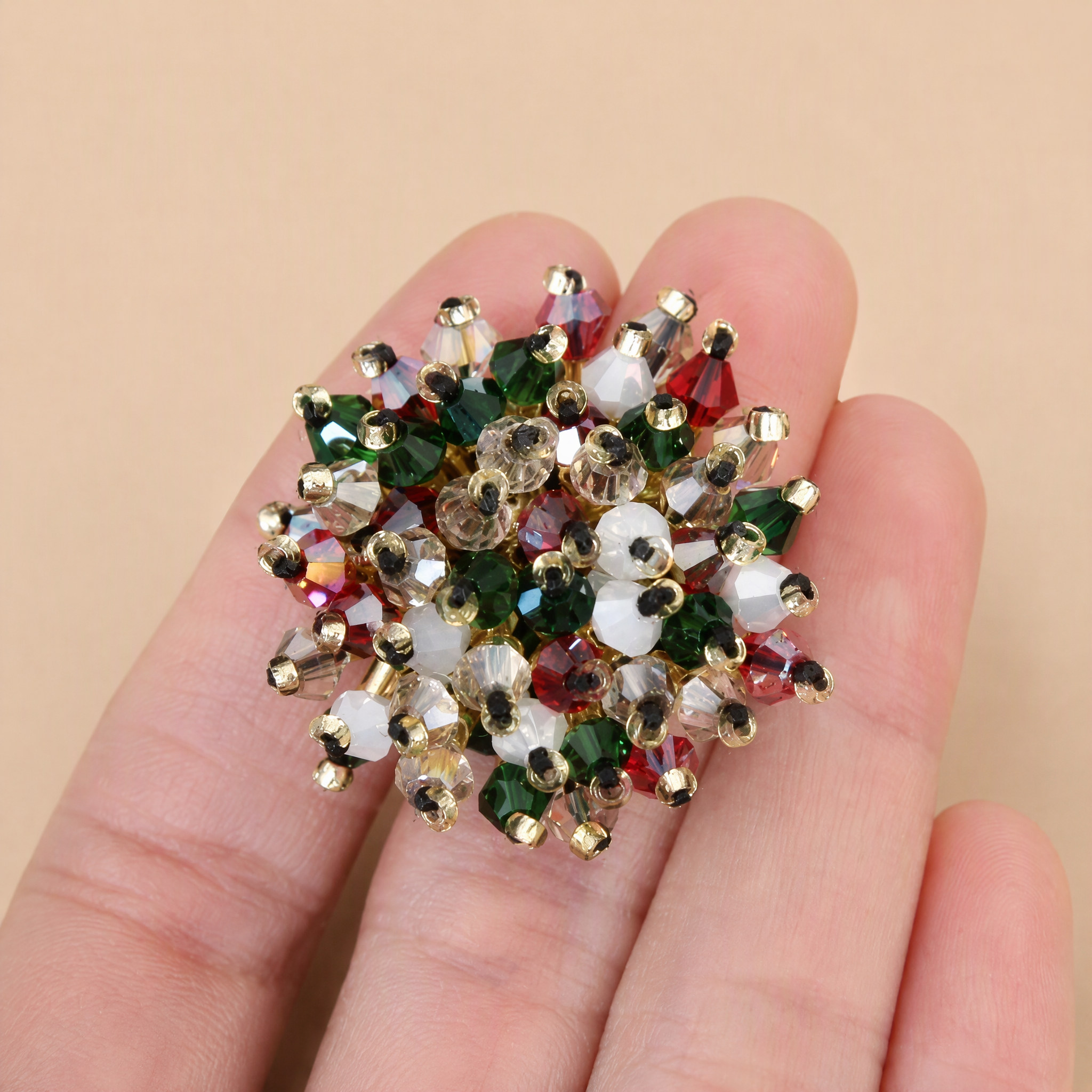 1 Piece 3D Beaded Sequin Flower Applique for Clothing & Accessories BA0088