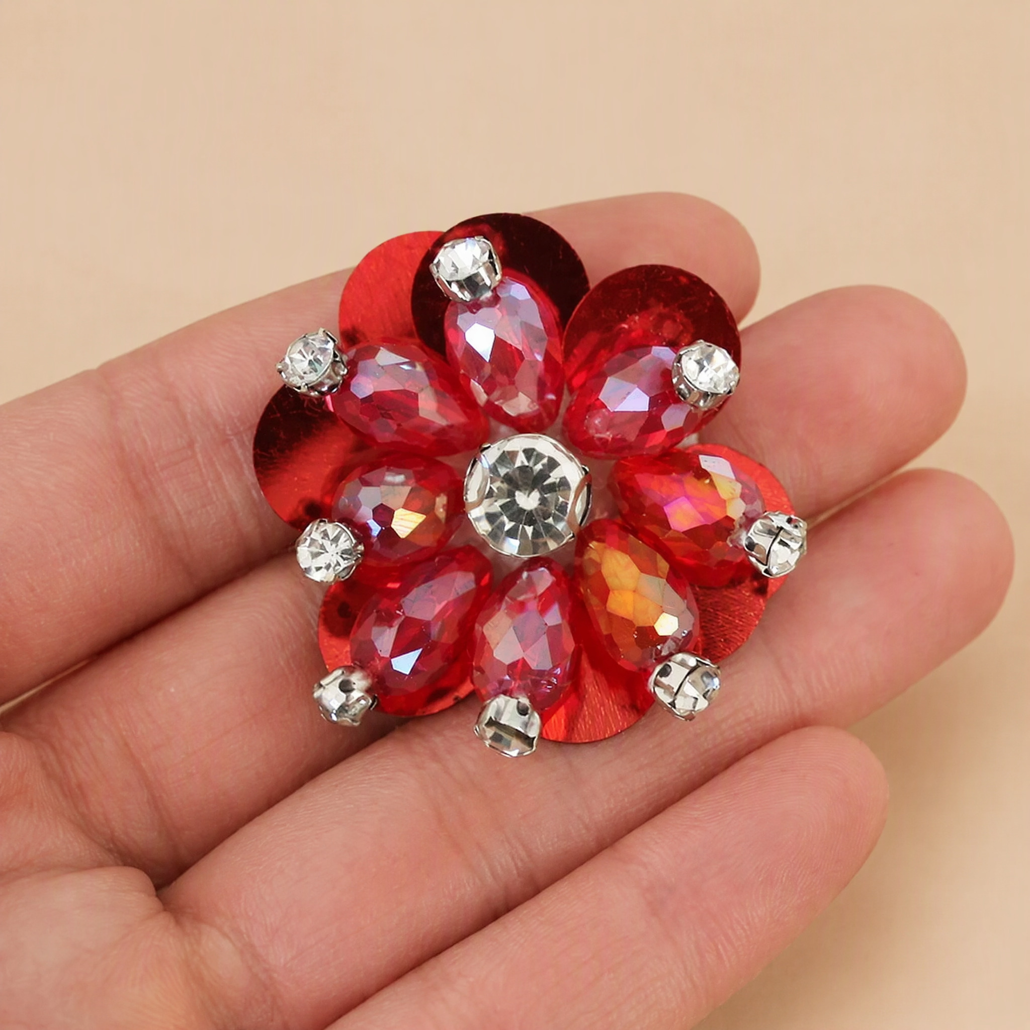 1 Piece 3D Beaded Sequin Flower Applique for Clothing & Accessories BA0088