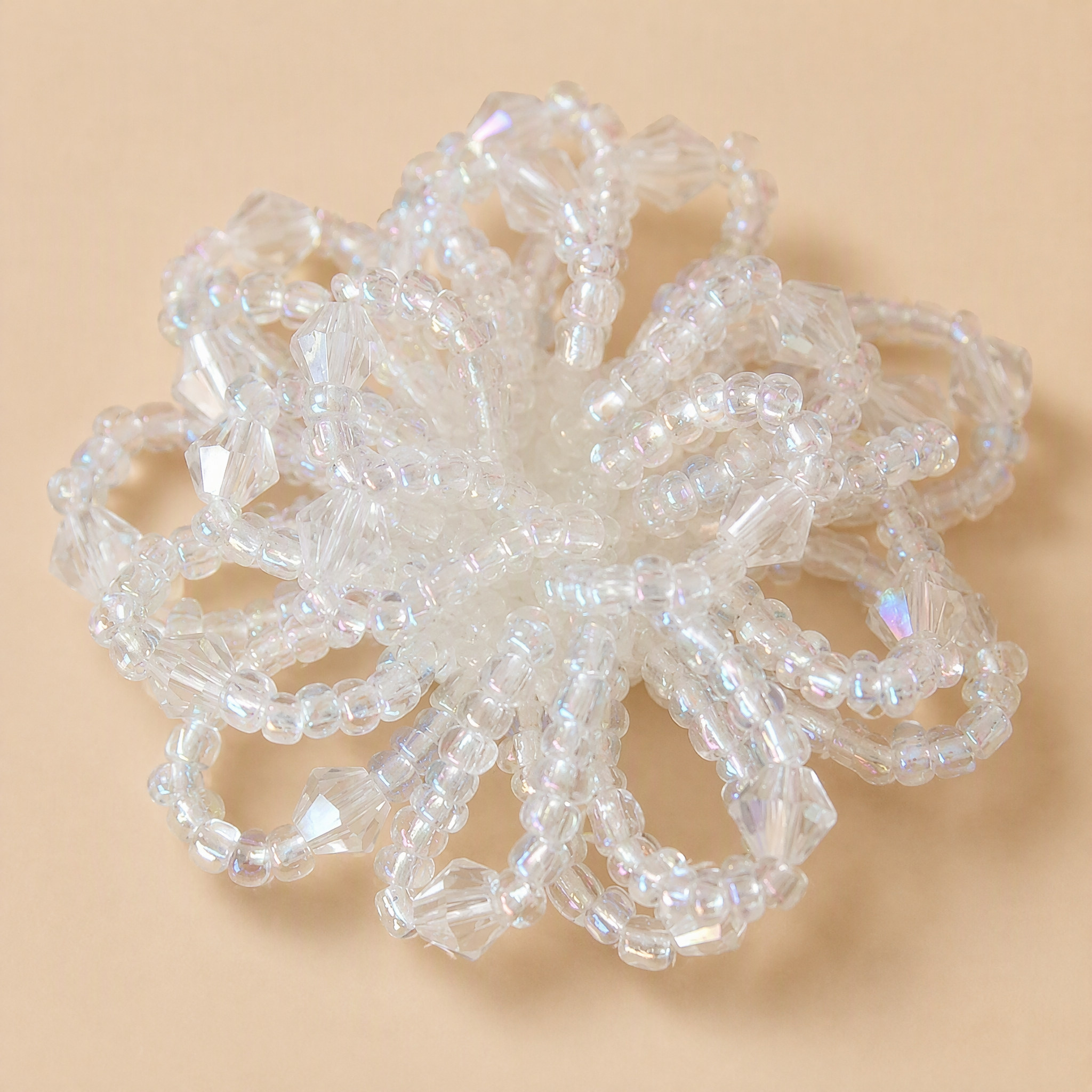 1 Piece 3D Beaded Sequin Flower Applique for Clothing & Accessories BA0088