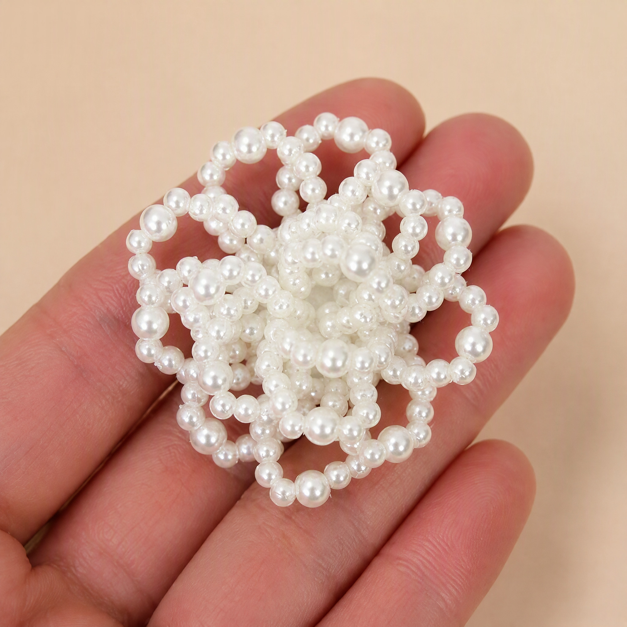 1 Piece 3D Beaded Sequin Flower Applique for Clothing & Accessories BA0088