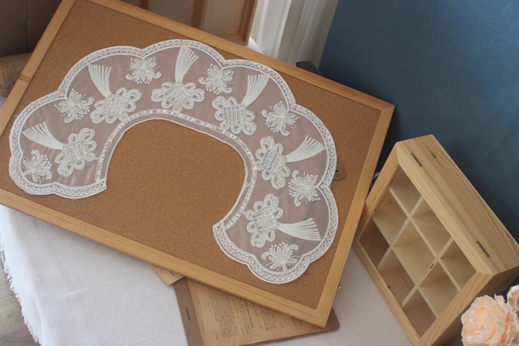 Bead Sequins Lace Embroidery Collar LC0012-Lace Fabric Shop