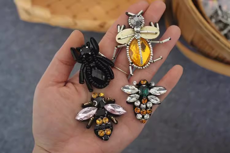 Beaded Accessories Bee Cloth Patch BA0002