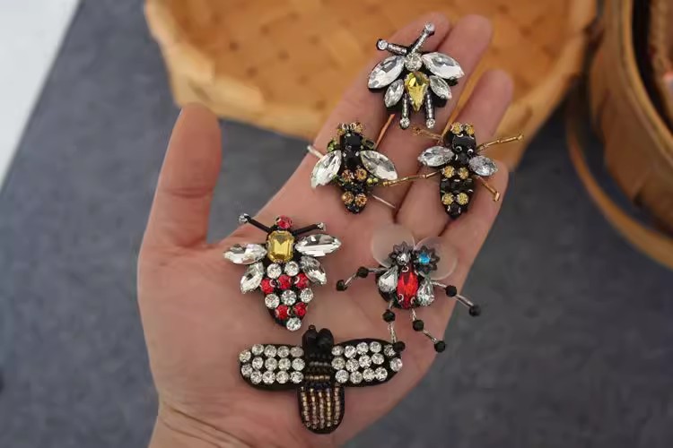 Beaded Accessories Bee Cloth Patch BA0002