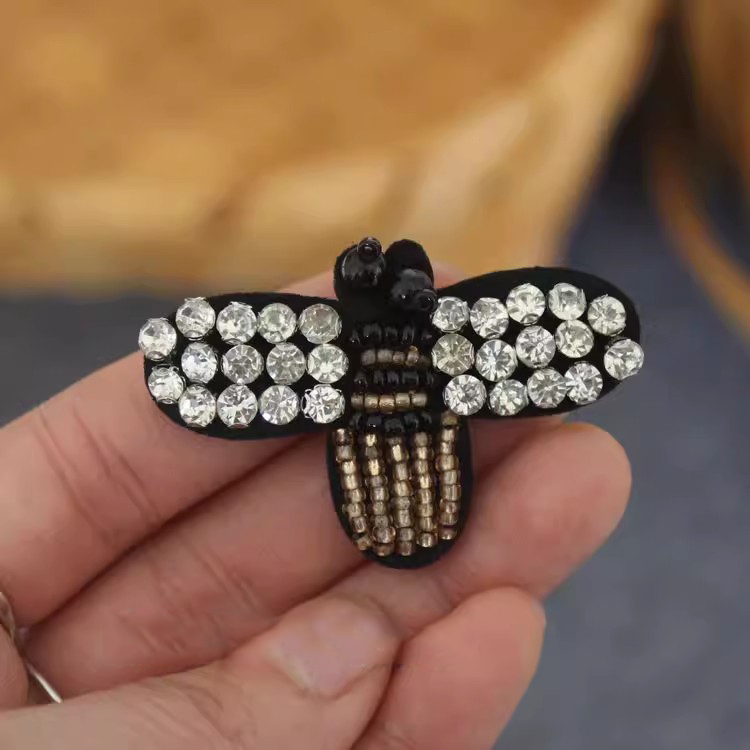 Beaded Accessories Bee Cloth Patch BA0002