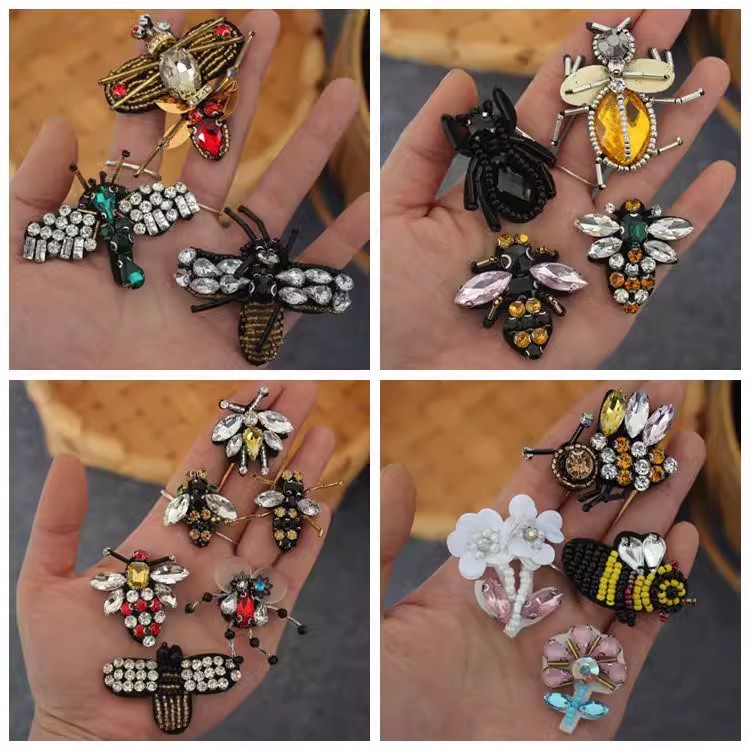 Beaded Accessories Bee Cloth Patch BA0002