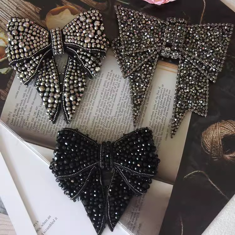 Beaded Bowknot Brooch Accessories BA0043