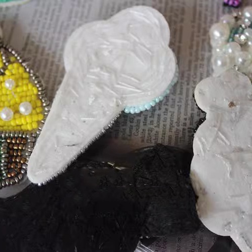 Beaded Cake Cloth Shoes Accessories BA0090