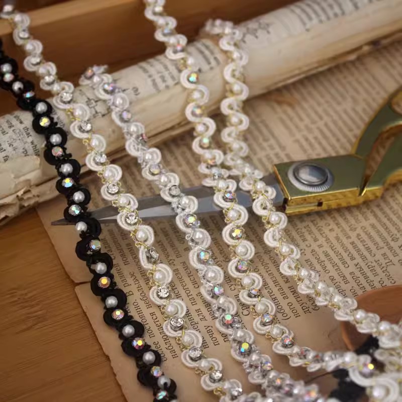 Beaded Lace Trims Coat Cuff Material BT0102-Lace Fabric Shop