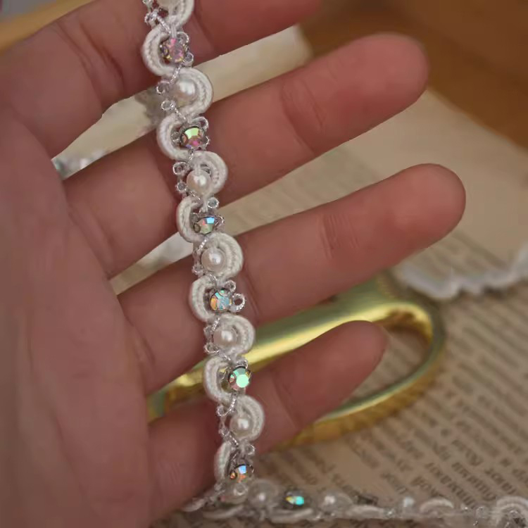 Beaded Lace Trims Coat Cuff Material BT0102-Lace Fabric Shop