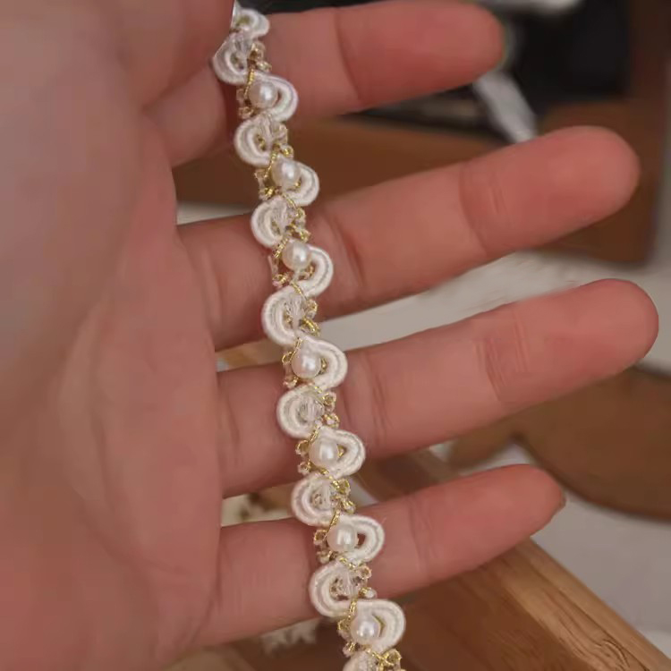 Beaded Lace Trims Coat Cuff Material BT0102-Lace Fabric Shop