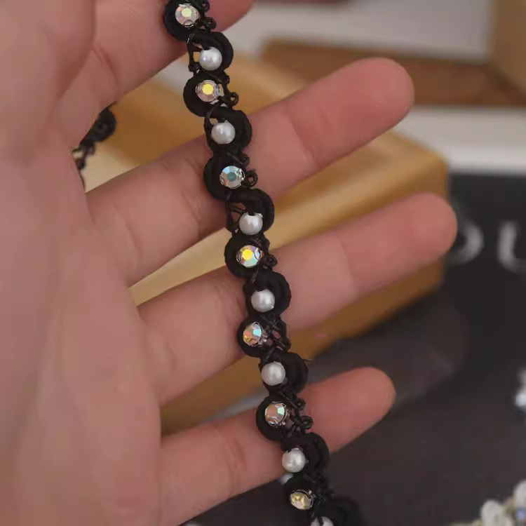 Beaded Lace Trims Coat Cuff Material BT0102-Lace Fabric Shop