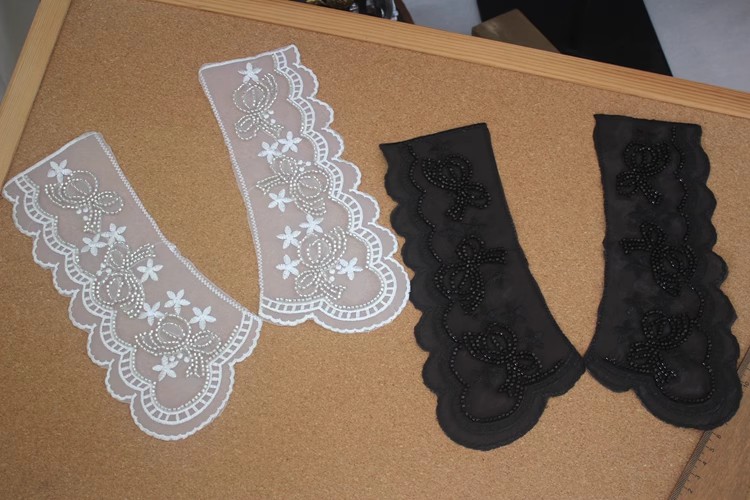 Beaded Organza Dress Laces Collar Fabric EF0069-Lace Fabric Shop