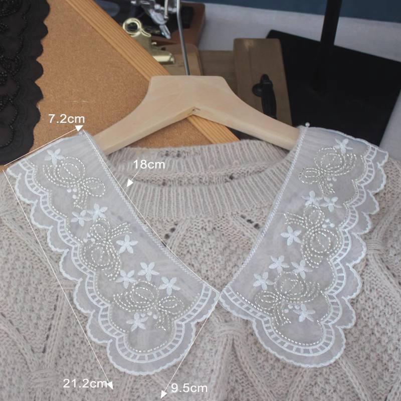 Beaded Organza Dress Laces Collar Fabric EF0069-Lace Fabric Shop