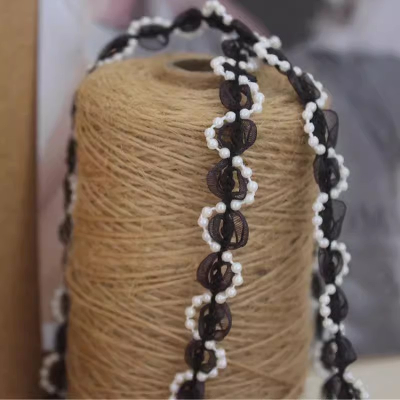 Beaded Ribbon Colored Lace Trim BT0131