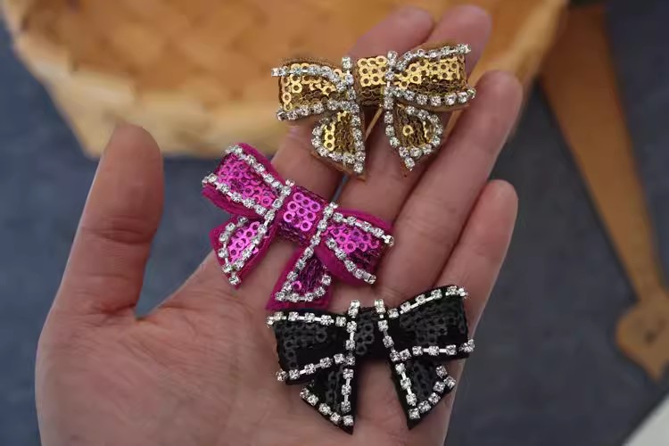 Beaded Sequins Bow Tie Decoration BA0066
