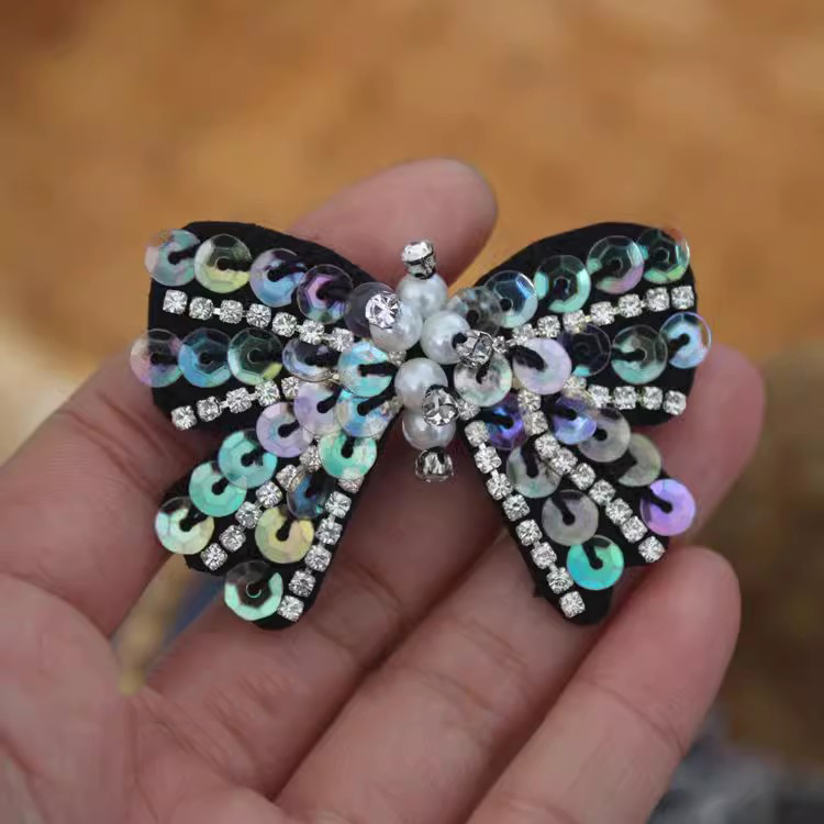 Beaded Sequins Bow Tie Decoration BA0066