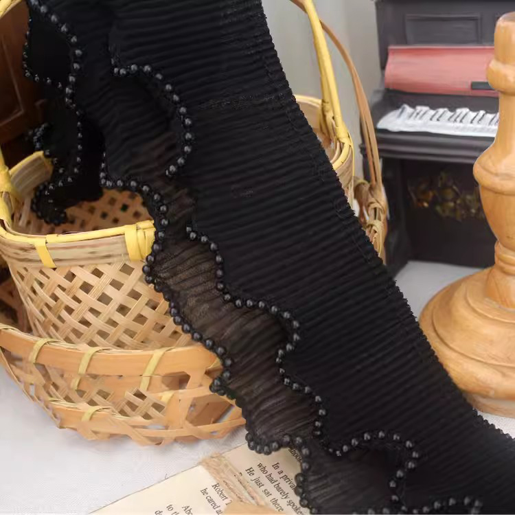 Beaded Stretch Fabric 1 Yard Width 8.8 cm LT0462