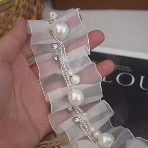 Beading Mesh Pleated Lace Trim BT0137