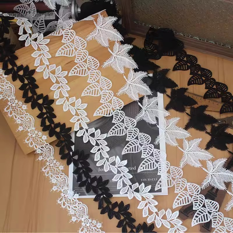 Bridal Leaf Guipure Lace Trim Width 4 cm LT0320-Lace Fabric Shop