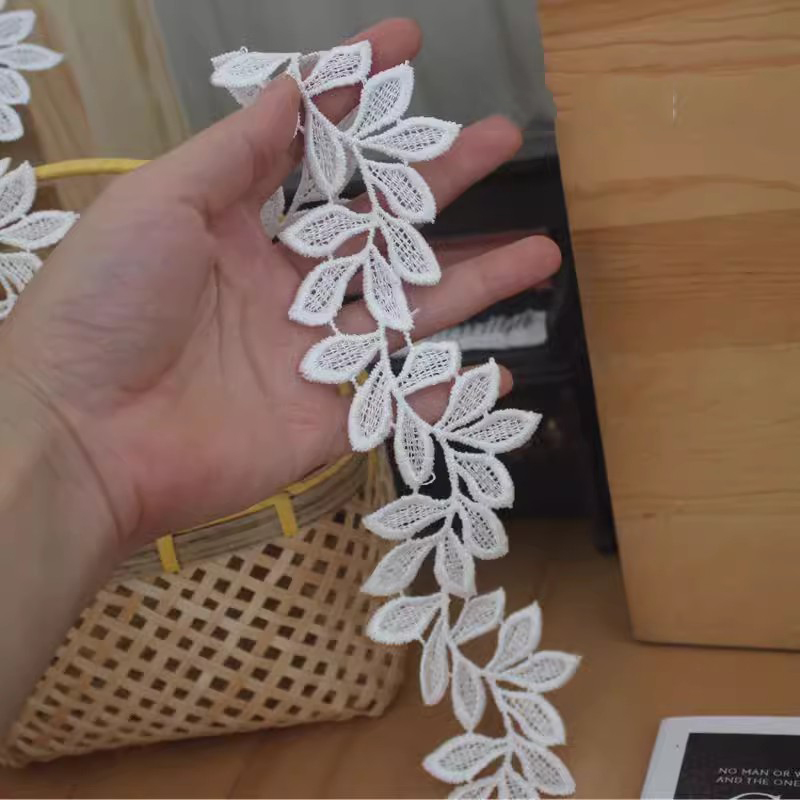 Bridal Leaf Guipure Lace Trim Width 4 cm LT0320-Lace Fabric Shop