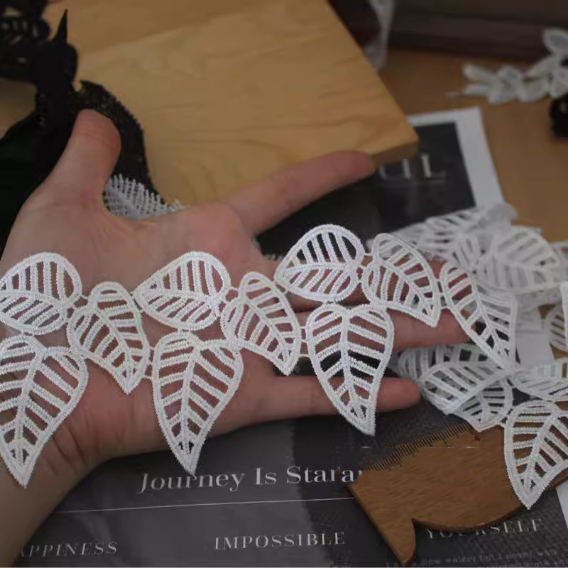 Bridal Leaf Guipure Lace Trim Width 4 cm LT0320-Lace Fabric Shop