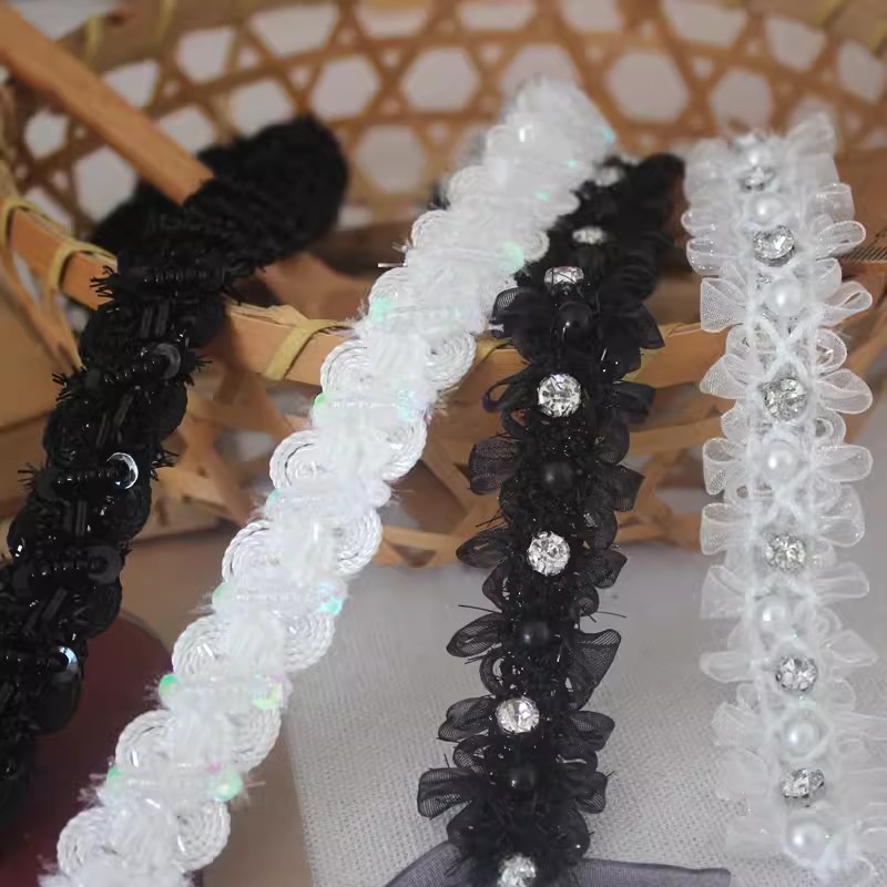 Chanel Ribbon Lace Trim Material BT0135