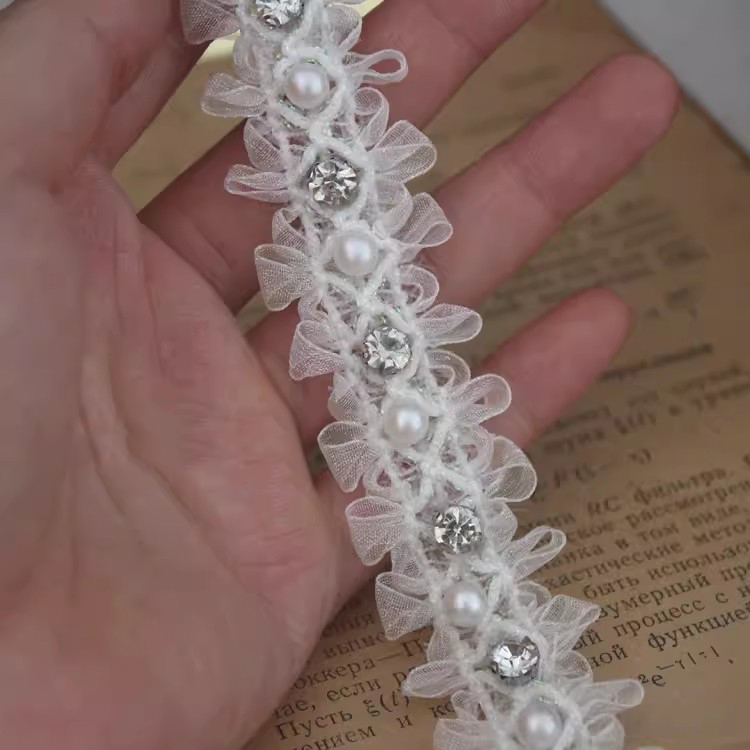 Chanel Ribbon Lace Trim Material BT0135