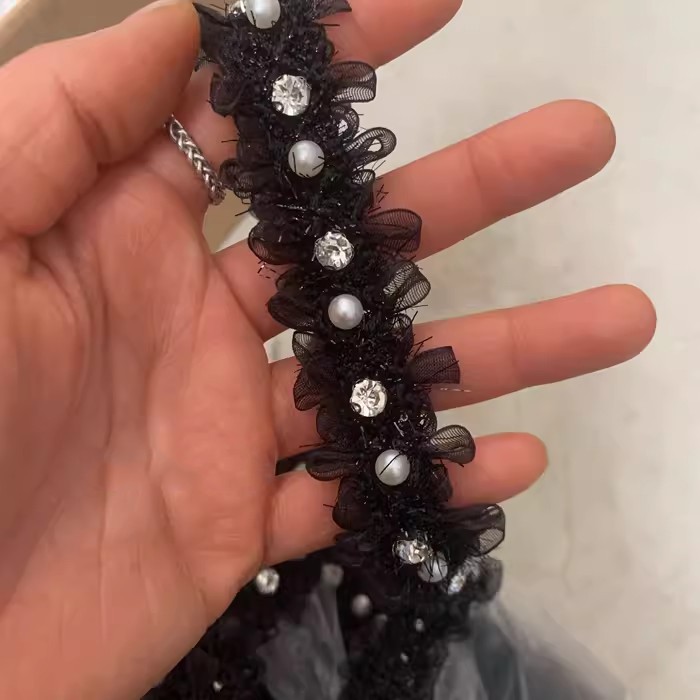 Chanel Ribbon Lace Trim Material BT0135