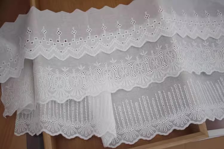 Child Clothes Hem Eyelet Fabric Width 9 cm EF0037-Lace Fabric Shop