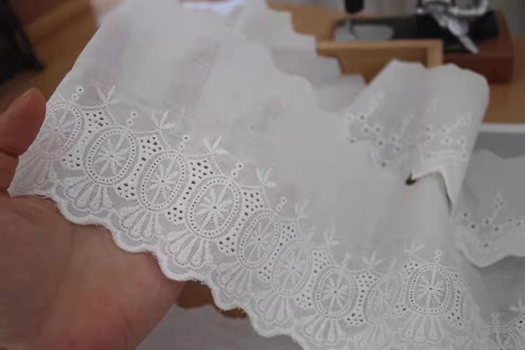 Child Clothes Hem Eyelet Fabric Width 9 cm EF0037-Lace Fabric Shop