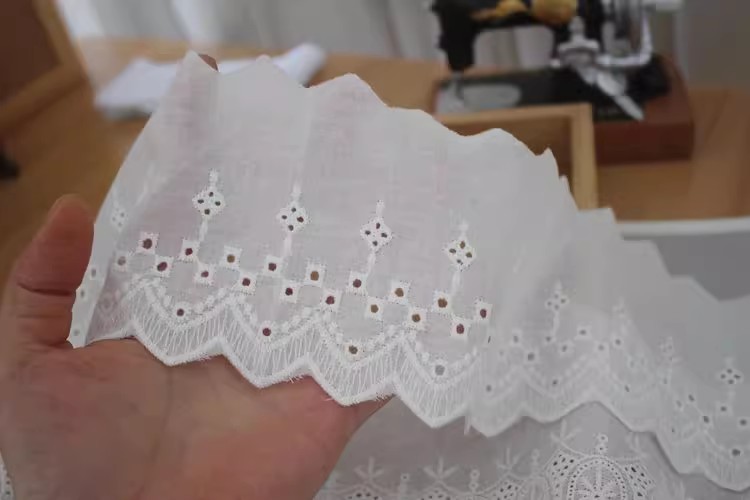 Child Clothes Hem Eyelet Fabric Width 9 cm EF0037-Lace Fabric Shop