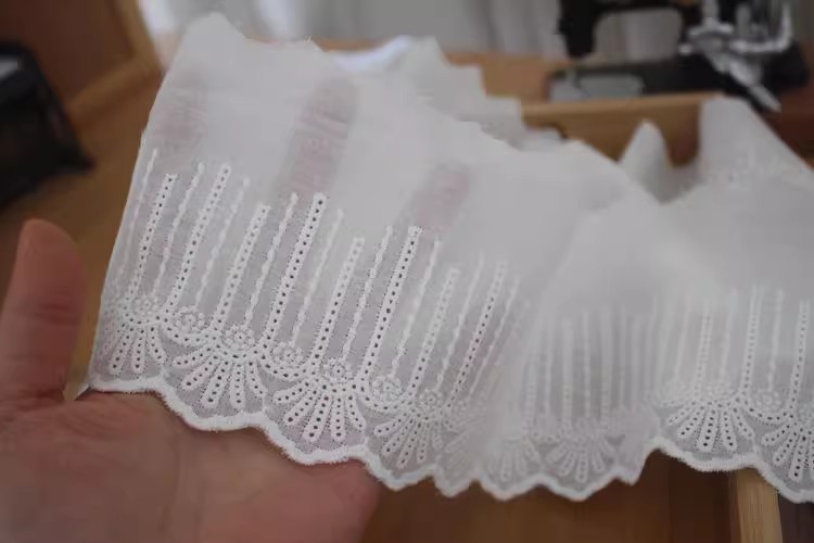 Child Clothes Hem Eyelet Fabric Width 9 cm EF0037-Lace Fabric Shop