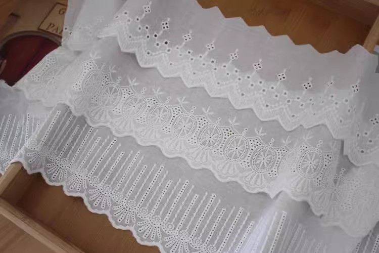 Child Clothes Hem Eyelet Fabric Width 9 cm EF0037-Lace Fabric Shop