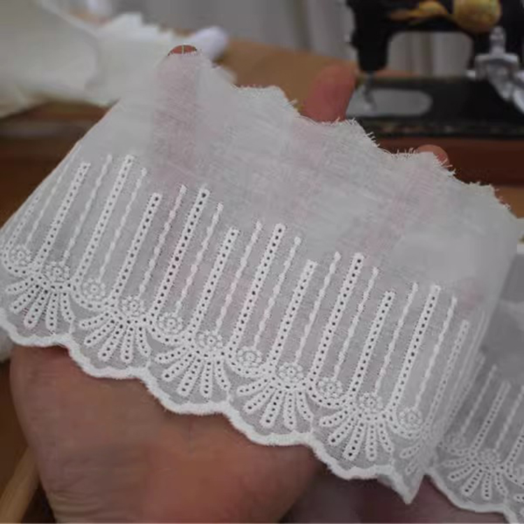 Child Clothes Hem Eyelet Fabric Width 9 cm EF0037-Lace Fabric Shop