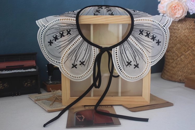 Child Embroidery Organza Lace Collar LC0011-Lace Fabric Shop