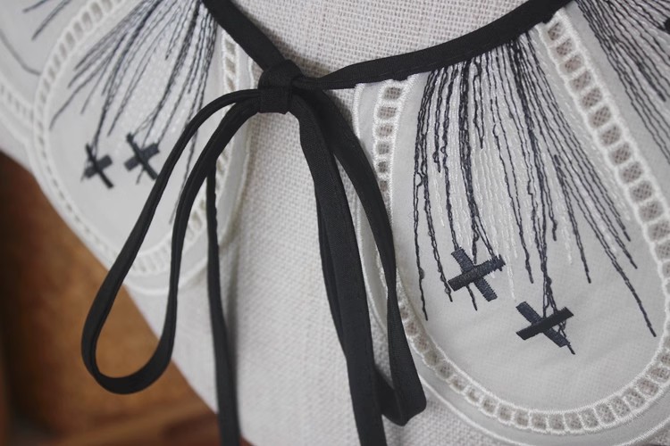 Child Embroidery Organza Lace Collar LC0011-Lace Fabric Shop